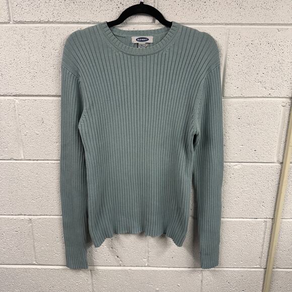 Vtg Old Navy Sweater Mens M Crewneck Pullover Y2K Rib Knit Heavy Cotton Grunge - Picture 1 of 13
